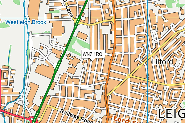 WN7 1RQ map - OS VectorMap District (Ordnance Survey) WN7 1RQ map - OS VectorMap District (Ordnance Survey)
