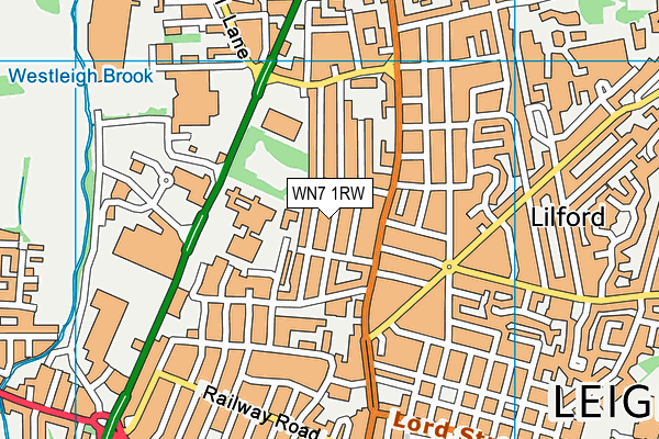 WN7 1RW map - OS VectorMap District (Ordnance Survey) WN7 1RW map - OS VectorMap District (Ordnance Survey)