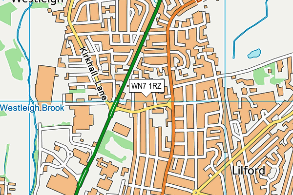 WN7 1RZ map - OS VectorMap District (Ordnance Survey) WN7 1RZ map - OS VectorMap District (Ordnance Survey)