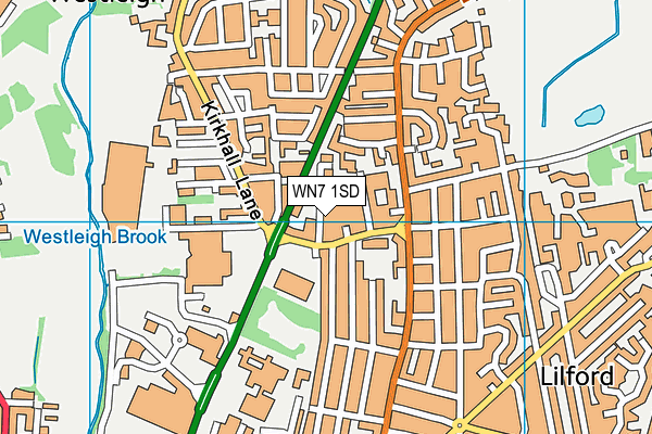 WN7 1SD map - OS VectorMap District (Ordnance Survey) WN7 1SD map - OS VectorMap District (Ordnance Survey)