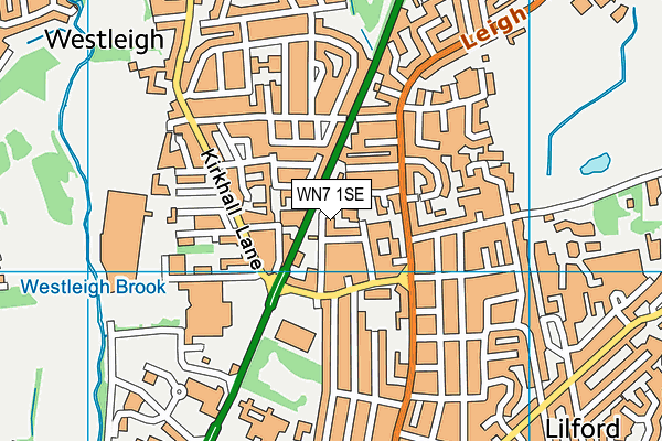 WN7 1SE map - OS VectorMap District (Ordnance Survey) WN7 1SE map - OS VectorMap District (Ordnance Survey)