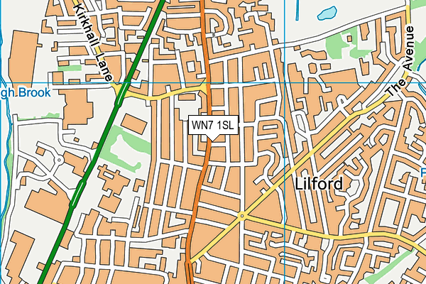 WN7 1SL map - OS VectorMap District (Ordnance Survey) WN7 1SL map - OS VectorMap District (Ordnance Survey)