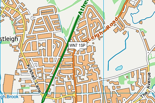 WN7 1SP map - OS VectorMap District (Ordnance Survey) WN7 1SP map - OS VectorMap District (Ordnance Survey)