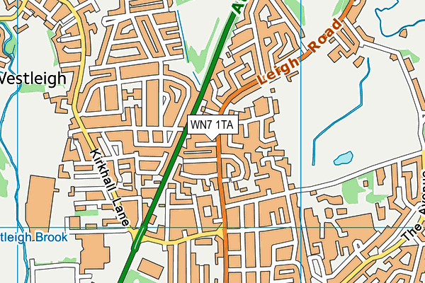 WN7 1TA map - OS VectorMap District (Ordnance Survey) WN7 1TA map - OS VectorMap District (Ordnance Survey)
