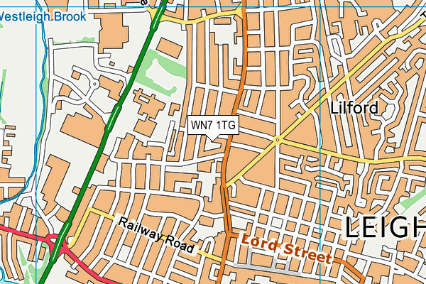 WN7 1TG map - OS VectorMap District (Ordnance Survey) WN7 1TG map - OS VectorMap District (Ordnance Survey)