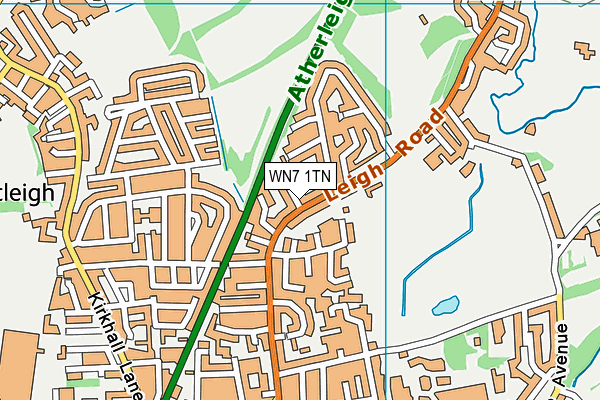 WN7 1TN map - OS VectorMap District (Ordnance Survey) WN7 1TN map - OS VectorMap District (Ordnance Survey)
