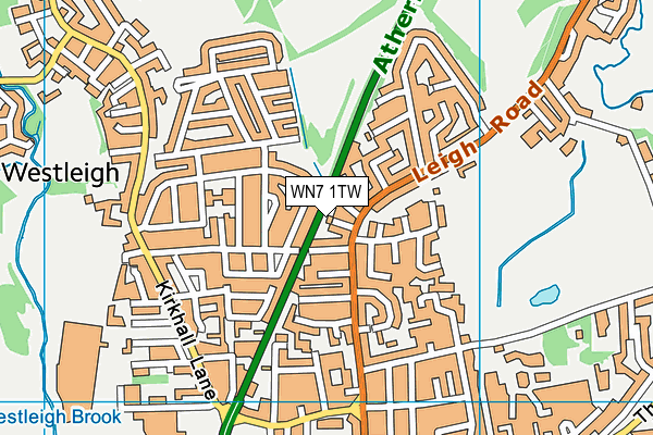 WN7 1TW map - OS VectorMap District (Ordnance Survey) WN7 1TW map - OS VectorMap District (Ordnance Survey)