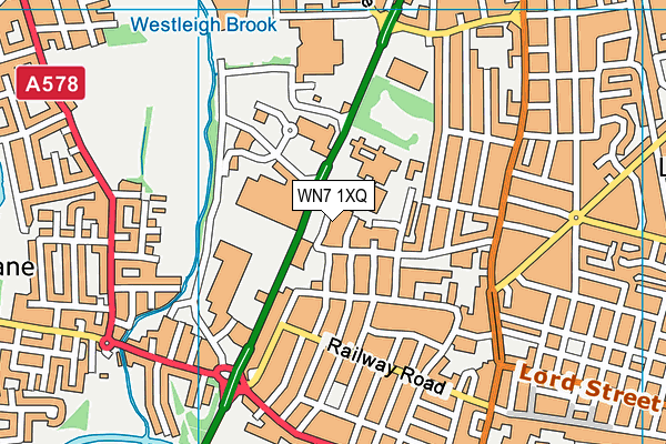 WN7 1XQ map - OS VectorMap District (Ordnance Survey) WN7 1XQ map - OS VectorMap District (Ordnance Survey)