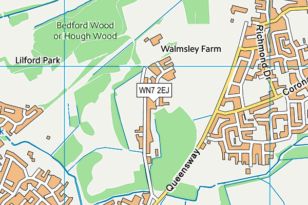 WN7 2EJ map - OS VectorMap District (Ordnance Survey) WN7 2EJ map - OS VectorMap District (Ordnance Survey)