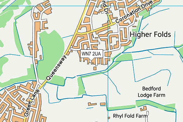 WN7 2UA map - OS VectorMap District (Ordnance Survey) WN7 2UA map - OS VectorMap District (Ordnance Survey)