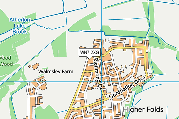WN7 2XG map - OS VectorMap District (Ordnance Survey) WN7 2XG map - OS VectorMap District (Ordnance Survey)