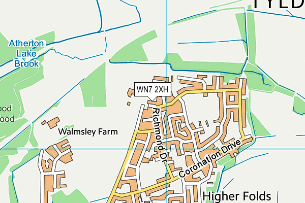 WN7 2XH map - OS VectorMap District (Ordnance Survey) WN7 2XH map - OS VectorMap District (Ordnance Survey)