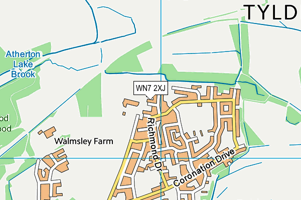 WN7 2XJ map - OS VectorMap District (Ordnance Survey) WN7 2XJ map - OS VectorMap District (Ordnance Survey)