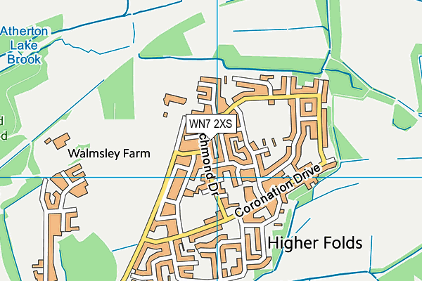 WN7 2XS map - OS VectorMap District (Ordnance Survey) WN7 2XS map - OS VectorMap District (Ordnance Survey)