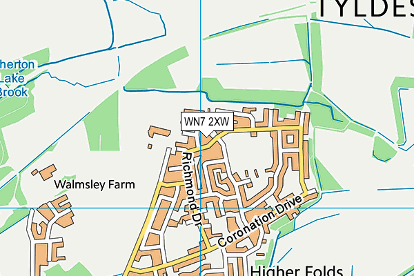 WN7 2XW map - OS VectorMap District (Ordnance Survey) WN7 2XW map - OS VectorMap District (Ordnance Survey)