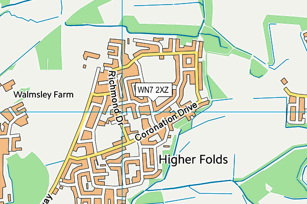 WN7 2XZ map - OS VectorMap District (Ordnance Survey) WN7 2XZ map - OS VectorMap District (Ordnance Survey)