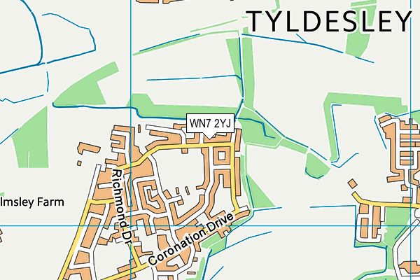 WN7 2YJ map - OS VectorMap District (Ordnance Survey) WN7 2YJ map - OS VectorMap District (Ordnance Survey)