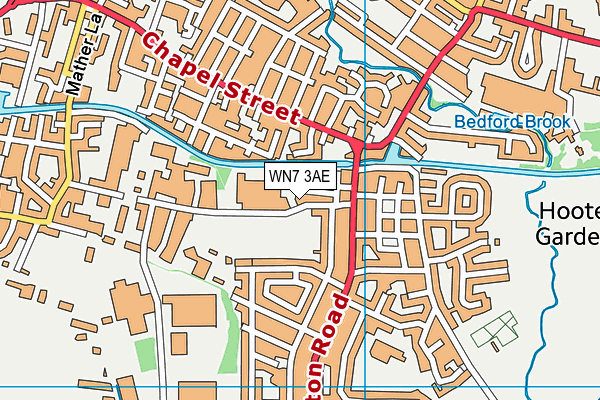 WN7 3AE map - OS VectorMap District (Ordnance Survey) WN7 3AE map - OS VectorMap District (Ordnance Survey)