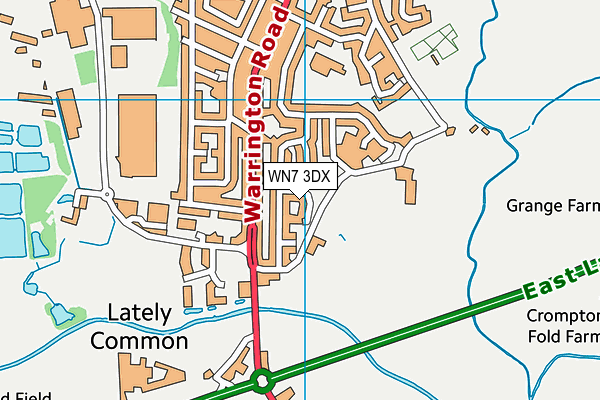 WN7 3DX map - OS VectorMap District (Ordnance Survey) WN7 3DX map - OS VectorMap District (Ordnance Survey)