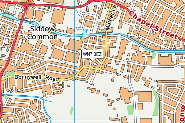 WN7 3EZ map - OS VectorMap District (Ordnance Survey)