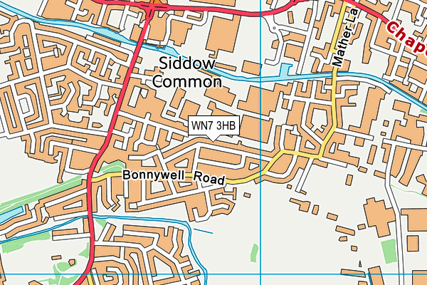 WN7 3HB map - OS VectorMap District (Ordnance Survey) WN7 3HB map - OS VectorMap District (Ordnance Survey)