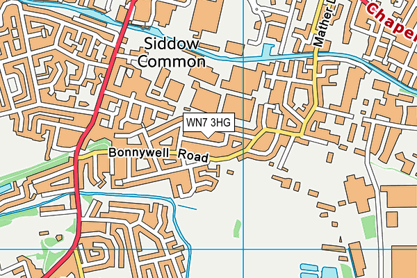 WN7 3HG map - OS VectorMap District (Ordnance Survey) WN7 3HG map - OS VectorMap District (Ordnance Survey)