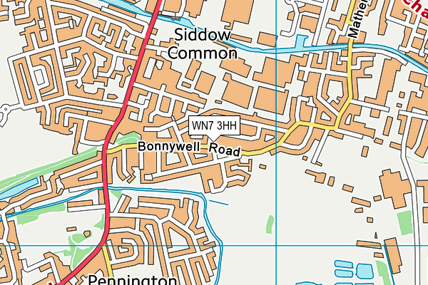 WN7 3HH map - OS VectorMap District (Ordnance Survey) WN7 3HH map - OS VectorMap District (Ordnance Survey)