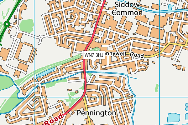 WN7 3HJ map - OS VectorMap District (Ordnance Survey) WN7 3HJ map - OS VectorMap District (Ordnance Survey)