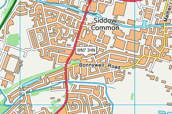 WN7 3HN map - OS VectorMap District (Ordnance Survey) WN7 3HN map - OS VectorMap District (Ordnance Survey)