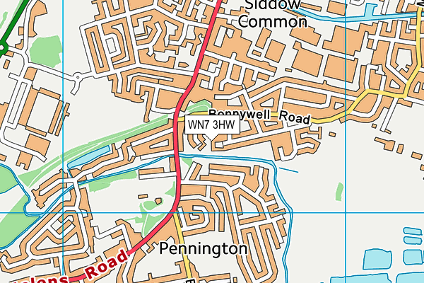 WN7 3HW map - OS VectorMap District (Ordnance Survey) WN7 3HW map - OS VectorMap District (Ordnance Survey)