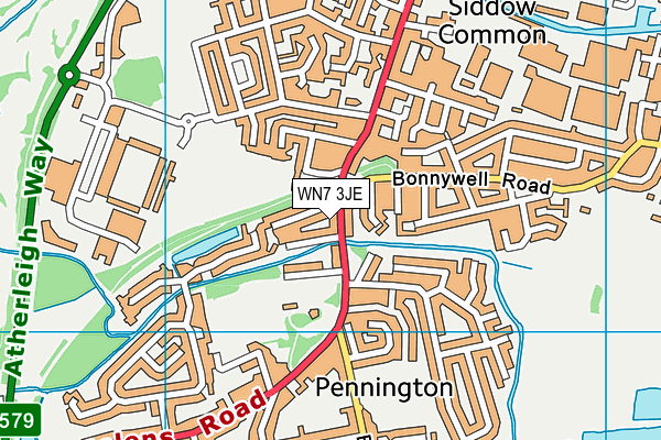 WN7 3JE map - OS VectorMap District (Ordnance Survey) WN7 3JE map - OS VectorMap District (Ordnance Survey)