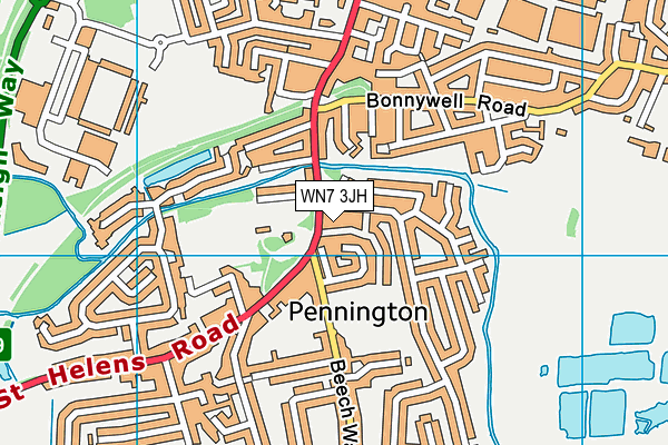 WN7 3JH map - OS VectorMap District (Ordnance Survey) WN7 3JH map - OS VectorMap District (Ordnance Survey)