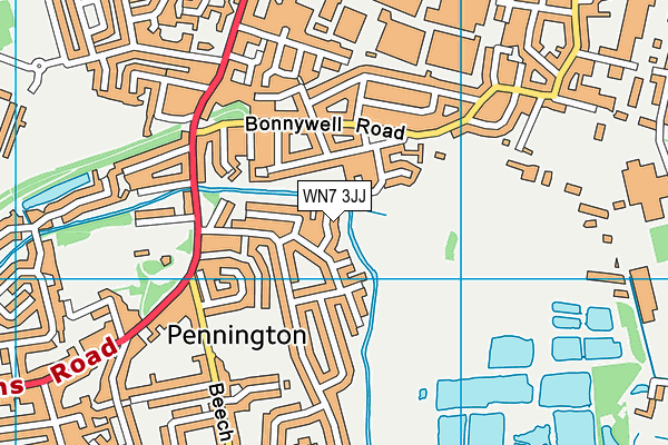 WN7 3JJ map - OS VectorMap District (Ordnance Survey) WN7 3JJ map - OS VectorMap District (Ordnance Survey)