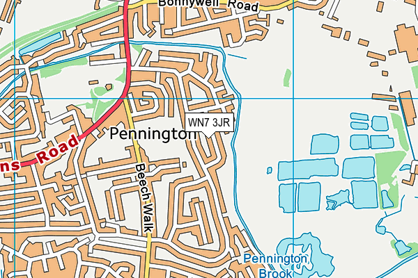 WN7 3JR map - OS VectorMap District (Ordnance Survey)