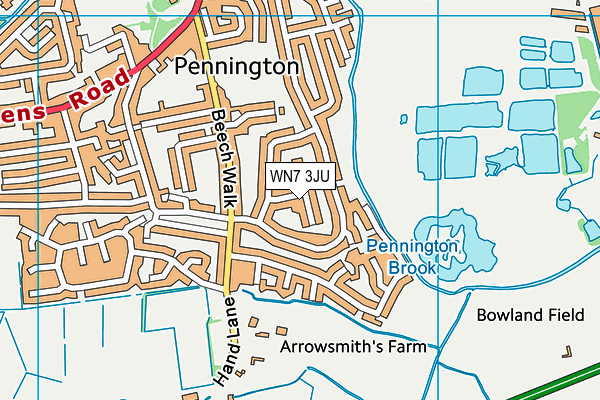 WN7 3JU map - OS VectorMap District (Ordnance Survey) WN7 3JU map - OS VectorMap District (Ordnance Survey)