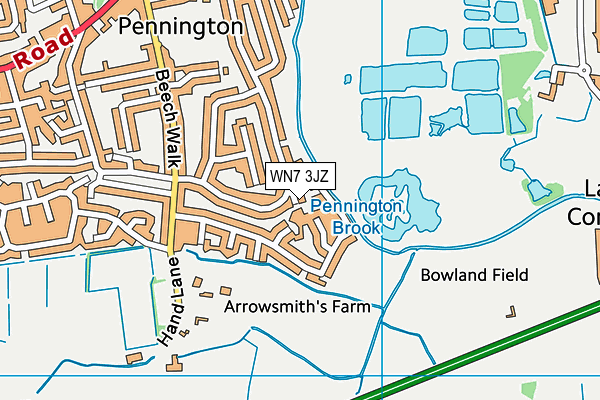 WN7 3JZ map - OS VectorMap District (Ordnance Survey)