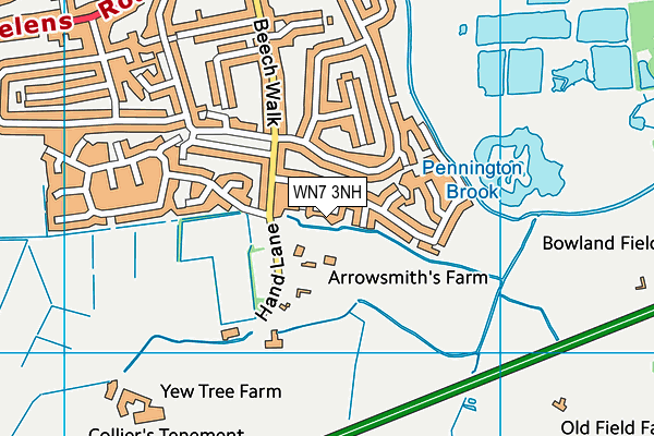 WN7 3NH map - OS VectorMap District (Ordnance Survey) WN7 3NH map - OS VectorMap District (Ordnance Survey)