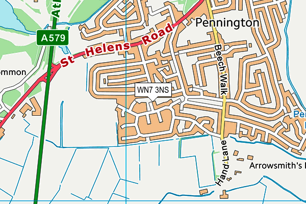 WN7 3NS map - OS VectorMap District (Ordnance Survey) WN7 3NS map - OS VectorMap District (Ordnance Survey)