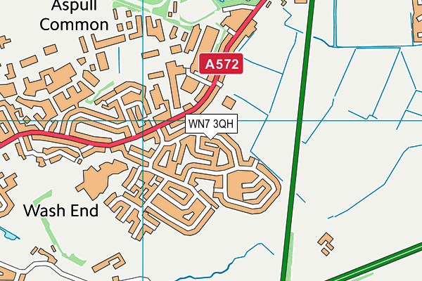 WN7 3QH map - OS VectorMap District (Ordnance Survey) WN7 3QH map - OS VectorMap District (Ordnance Survey)