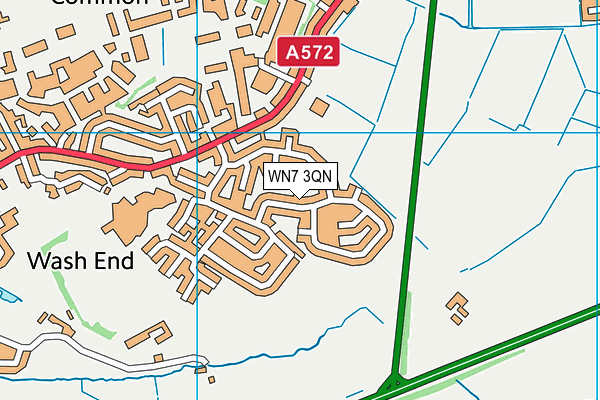 WN7 3QN map - OS VectorMap District (Ordnance Survey) WN7 3QN map - OS VectorMap District (Ordnance Survey)