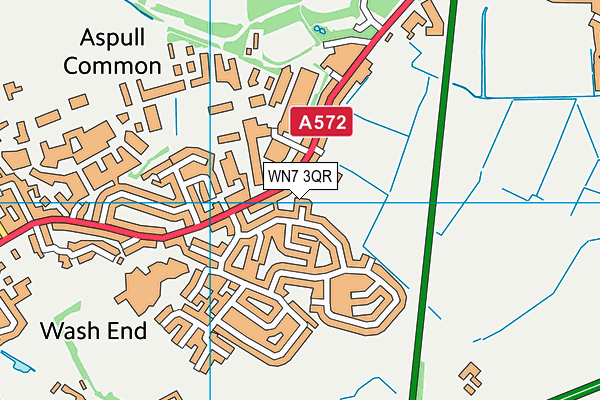 WN7 3QR map - OS VectorMap District (Ordnance Survey) WN7 3QR map - OS VectorMap District (Ordnance Survey)