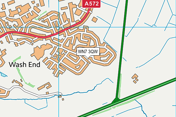 WN7 3QW map - OS VectorMap District (Ordnance Survey) WN7 3QW map - OS VectorMap District (Ordnance Survey)