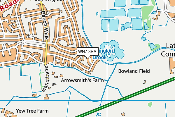 WN7 3RA map - OS VectorMap District (Ordnance Survey)