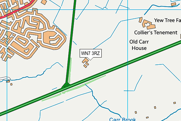 WN7 3RZ map - OS VectorMap District (Ordnance Survey) WN7 3RZ map - OS VectorMap District (Ordnance Survey)