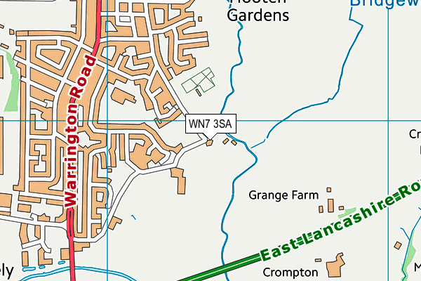 WN7 3SA map - OS VectorMap District (Ordnance Survey) WN7 3SA map - OS VectorMap District (Ordnance Survey)