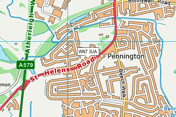 WN7 3UA map - OS VectorMap District (Ordnance Survey) WN7 3UA map - OS VectorMap District (Ordnance Survey)