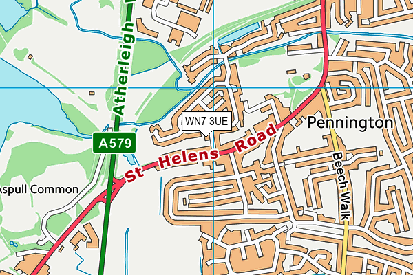 WN7 3UE map - OS VectorMap District (Ordnance Survey) WN7 3UE map - OS VectorMap District (Ordnance Survey)
