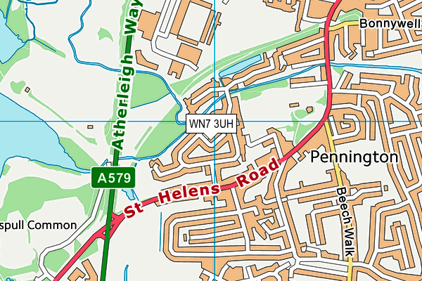 WN7 3UH map - OS VectorMap District (Ordnance Survey) WN7 3UH map - OS VectorMap District (Ordnance Survey)
