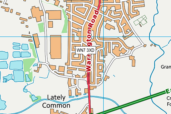 WN7 3XD map - OS VectorMap District (Ordnance Survey)