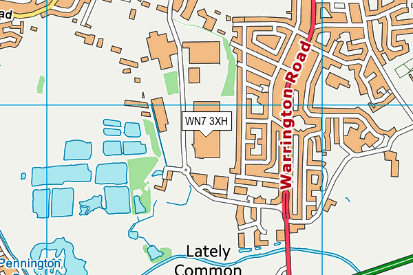 WN7 3XH map - OS VectorMap District (Ordnance Survey) WN7 3XH map - OS VectorMap District (Ordnance Survey)